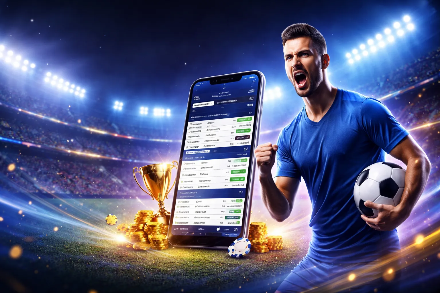 Hình ảnh nền của Betway Ghana với các hoạt động cá cược sôi động